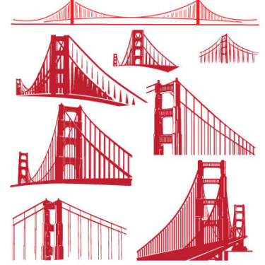 Die Golden Gate Bridge Zeichnungen